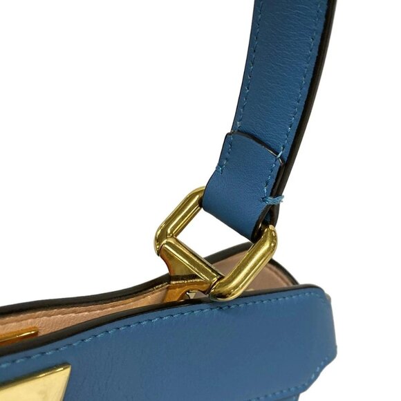 Auth FENDI Peekaboo I See U Medium 8BN321-A6V3 Light Blue Nappa Leather - Picture 10 of 16